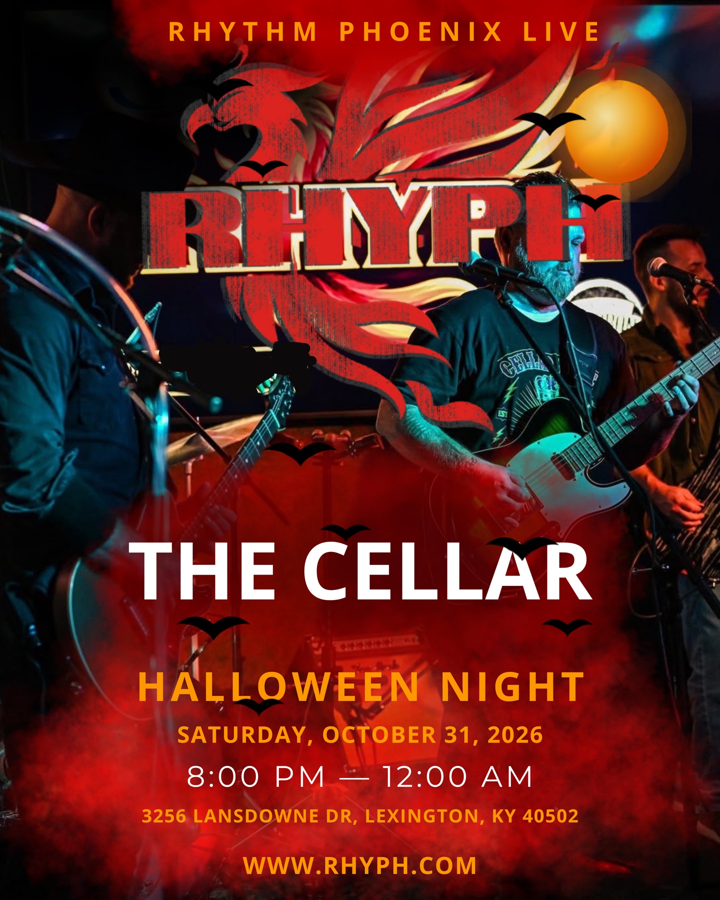 Rhythm Phoenix Halloween Night at The Cellar event poster