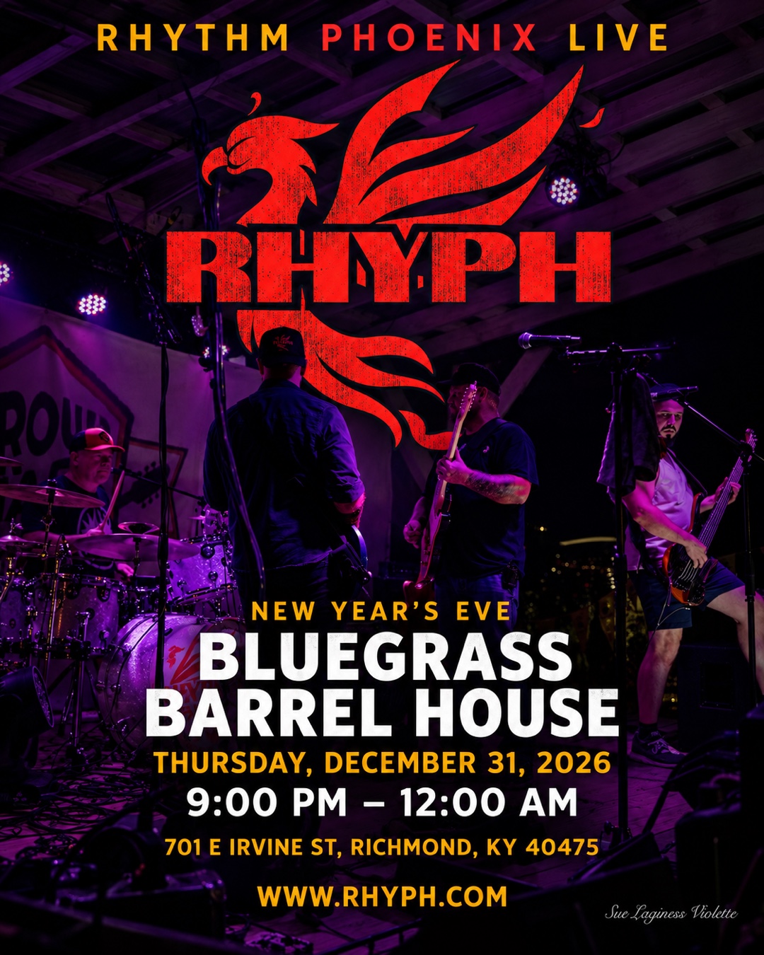 Rhythm Phoenix Live at BBH — New Year’s Eve event poster