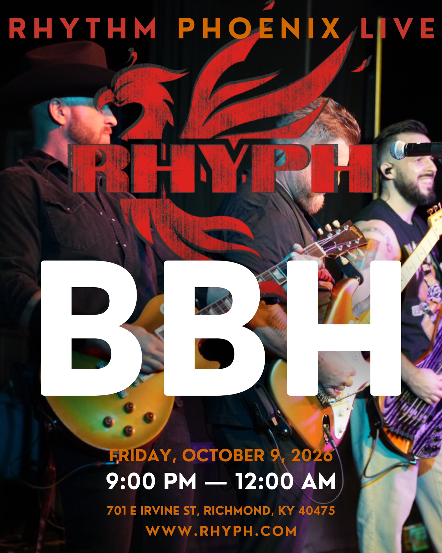 Rhythm Phoenix Live at BBH event poster
