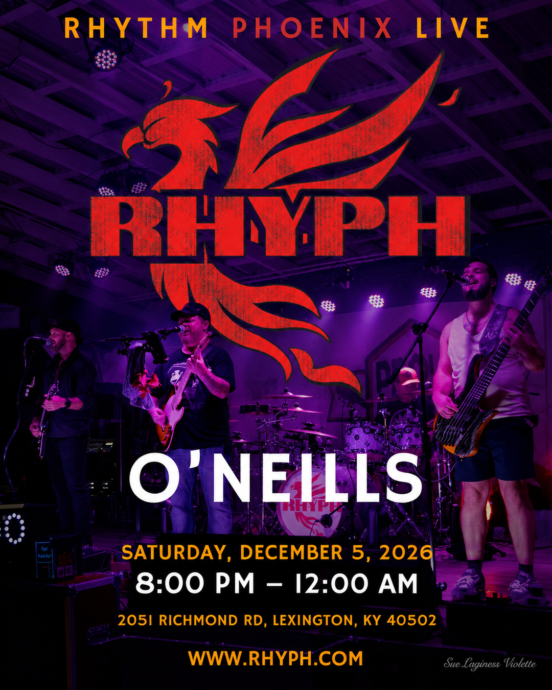 Rhythm Phoenix Live at O’Neill’s event poster