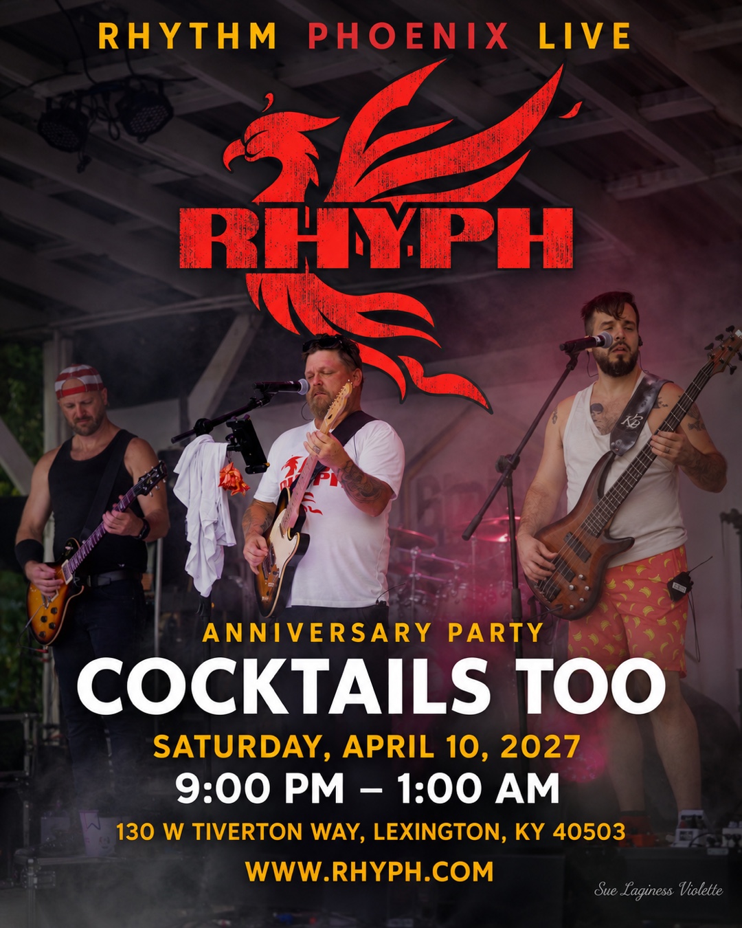 Rhythm Phoenix Live at Cocktails Too — Anniversary Party event poster